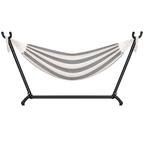 Double Hammock With Steel Stand 450 lb Capacity for Patio Yard Use