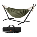 Double Hammock with Steel Stand 500 lb Capacity and Carry Bag