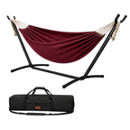 Double Hammock with Steel Stand 500 lb Capacity and Carry Bag
