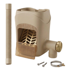 Downspout Rain Barrel Diverter with Filter and PVC Hose System
