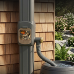 Downspout Rain Barrel Diverter with Filter and PVC Hose System