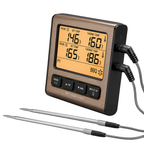 Dual Probe Digital BBQ Meat Thermometer with LCD Timer Display