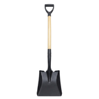 Flat Edge Garden Shovel with Steel Blade and Molded D-Grip Handle