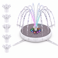 Solar Bird Bath Fountain with LED Lights and Adjustable Spray Patterns