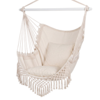 Hammock Chair Swing with Cushions, Side Pocket and Metal Bar