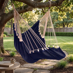 Hammock Swing Chair with Extended Leg Section, 440 lb Load Capacity