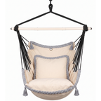Hanging Hammock Chair Swing with Cushions for Patio and Garden