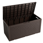 Resin Deck Storage Box 400 Liters Capacity Patio Garden Tool Storage