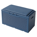 Resin Storage Deck Box with Cushion Seating Top and Lift Open Design