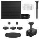 Solar Bird Bath Fountain Pump Kit with 5 Nozzles and 4ft Tubing