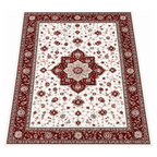 Washable 8 x 10 ft Area Rug with Soft Surface TPR Floor Backing
