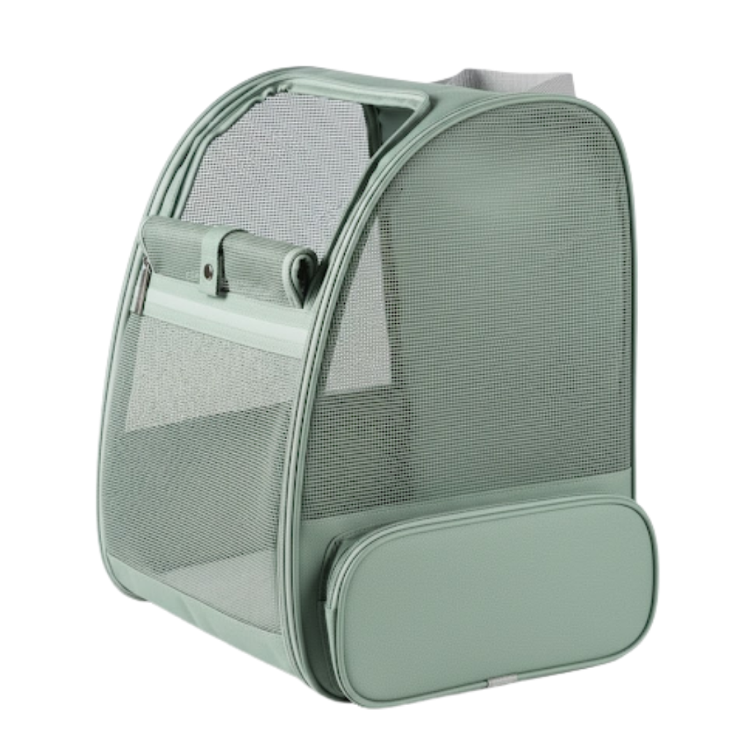 Bubble Pet Backpack Carrier with Mesh Sides and Removable Mat