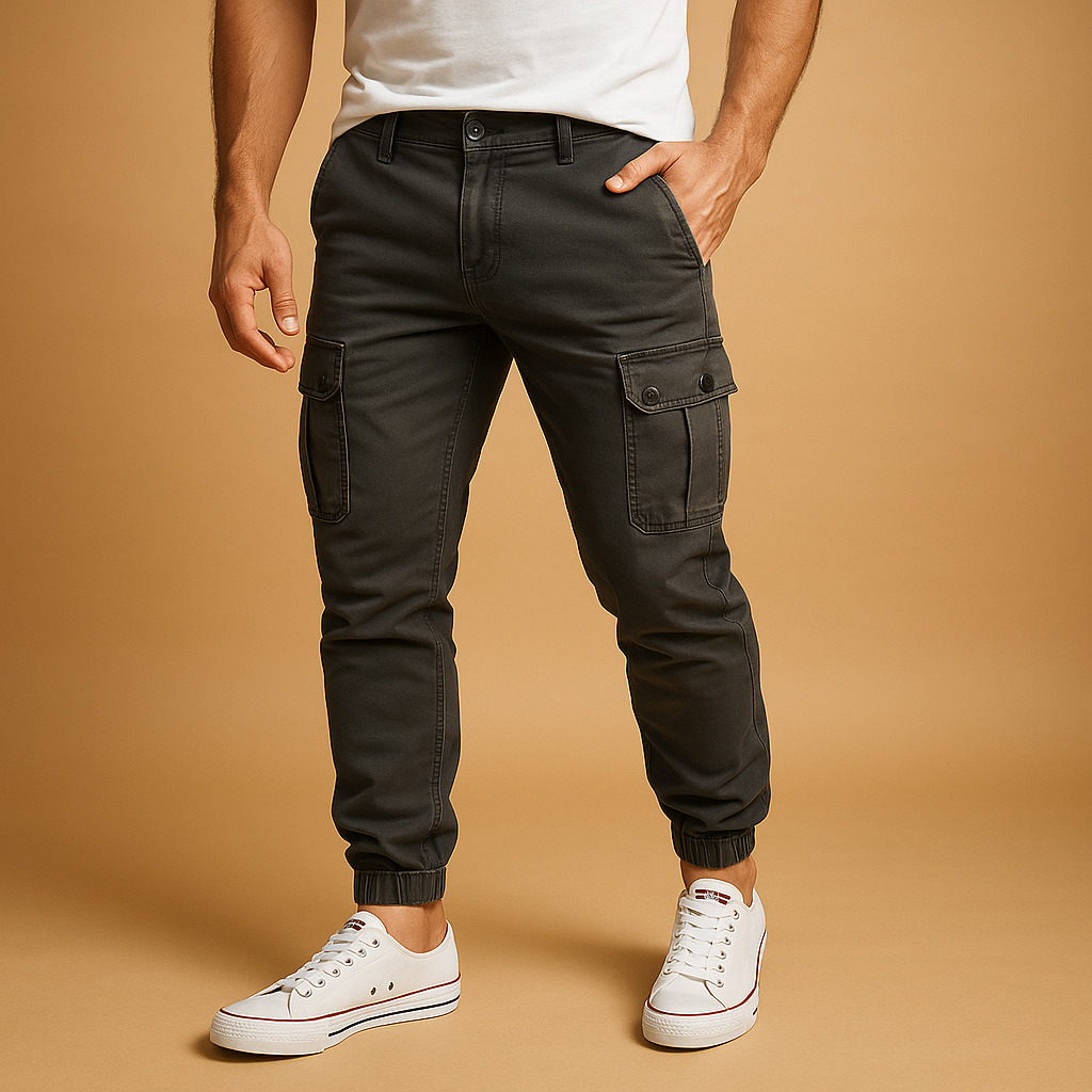 Men’s cargo pants with multiple pockets and a comfortable straight fit, ideal for outdoor adventures, travel, and everyday casual wear.