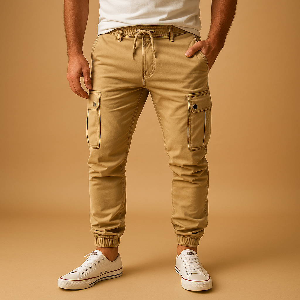 Men’s cargo pants with multiple pockets and a comfortable straight fit, ideal for outdoor adventures, travel, and everyday casual wear.