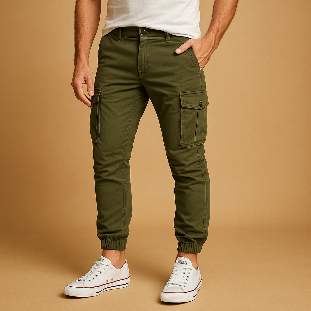Men’s cargo pants with multiple pockets and a comfortable straight fit, ideal for outdoor adventures, travel, and everyday casual wear.