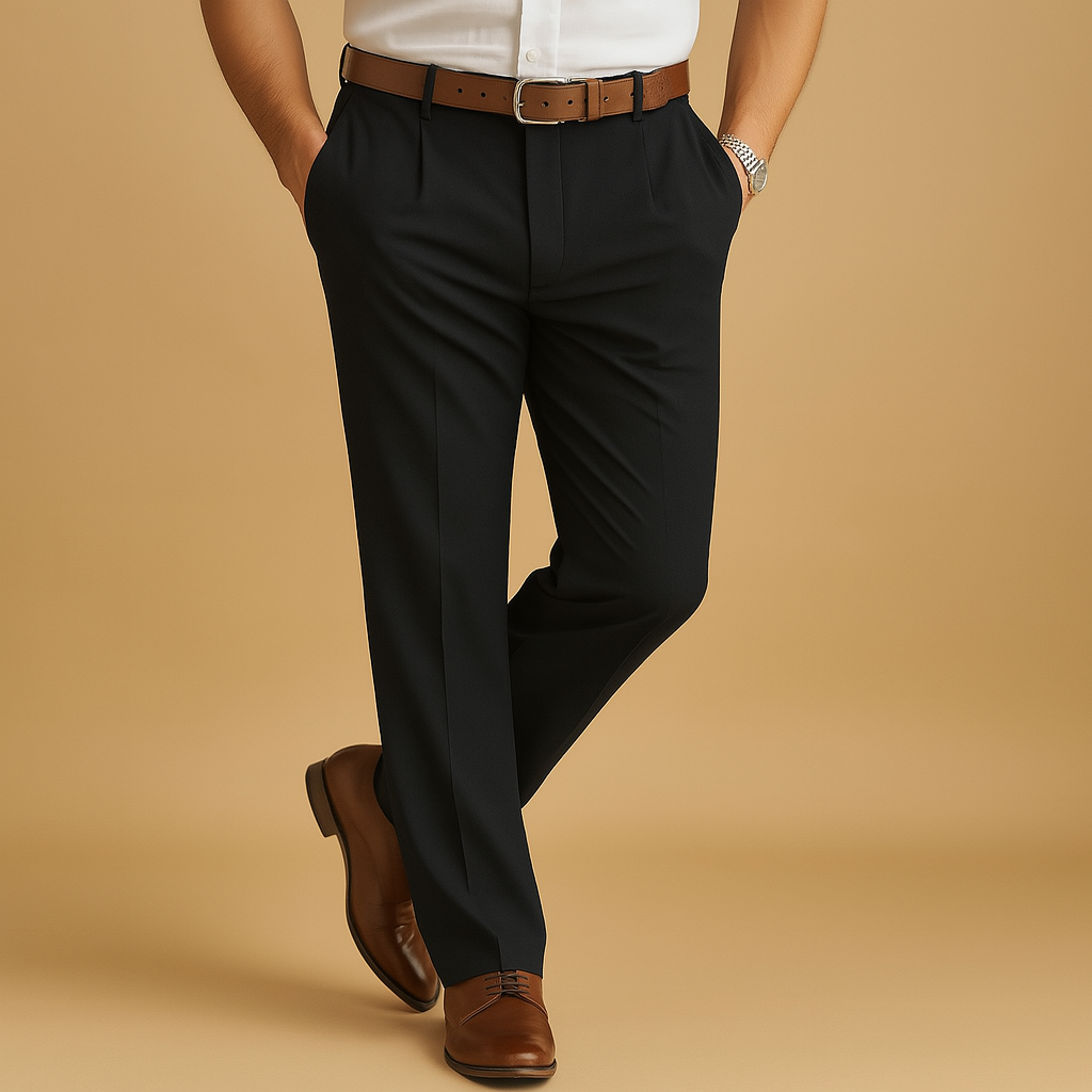 Men’s casual chino pants with a relaxed fit and breathable fabric, perfect for smart-casual wear at work, dinners, or weekend outings.