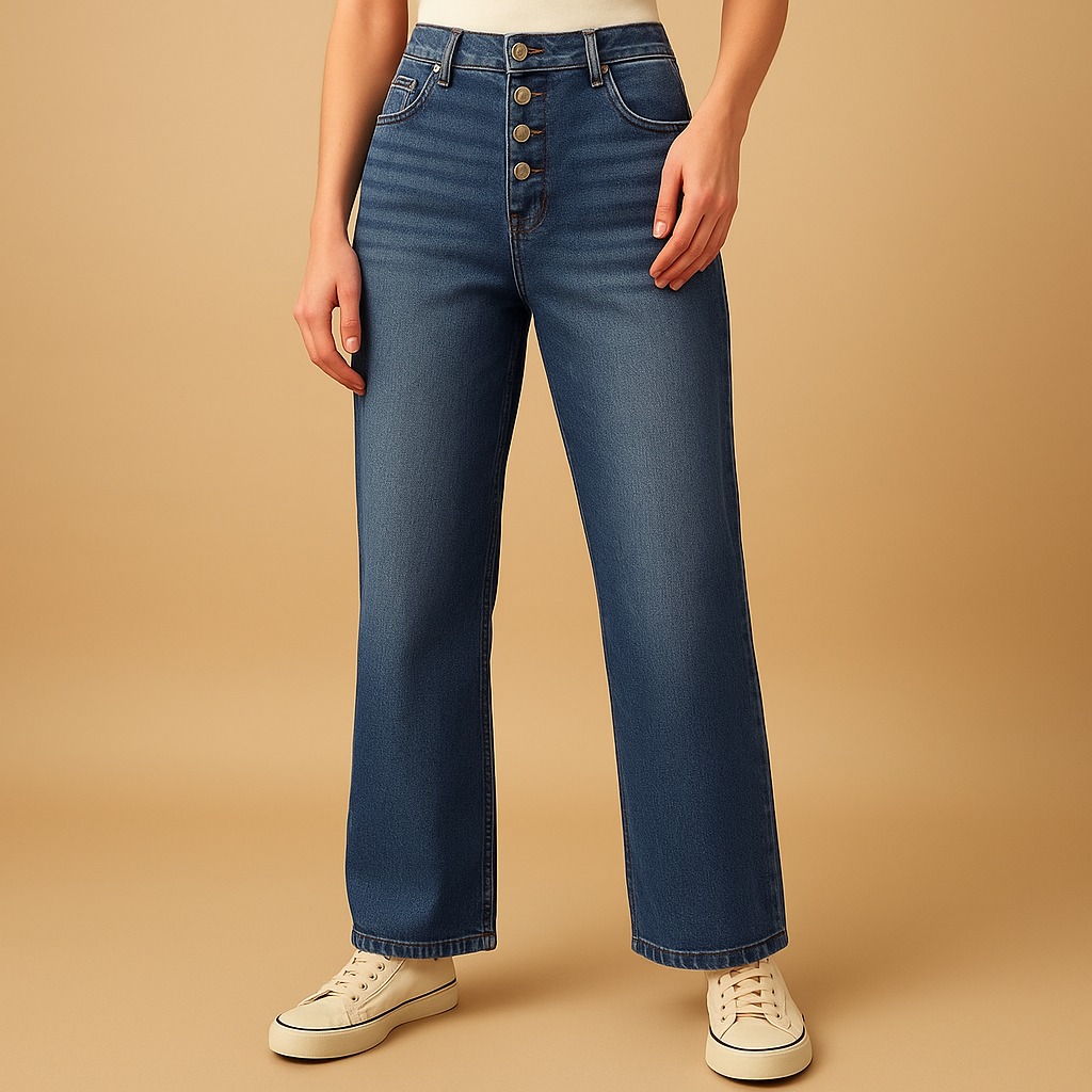 Casual high-waisted loose fit jeans for women | Sophie