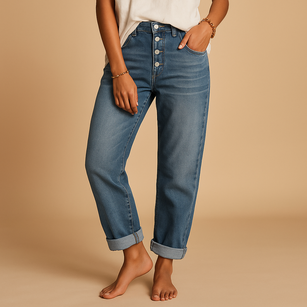 Casual high-waisted loose fit jeans for women | Sophie