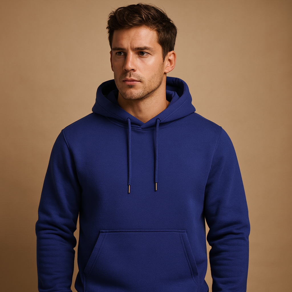 Men’s casual hoodie with adjustable hood and kangaroo pocket, comfortable, soft, and perfect for everyday wear.