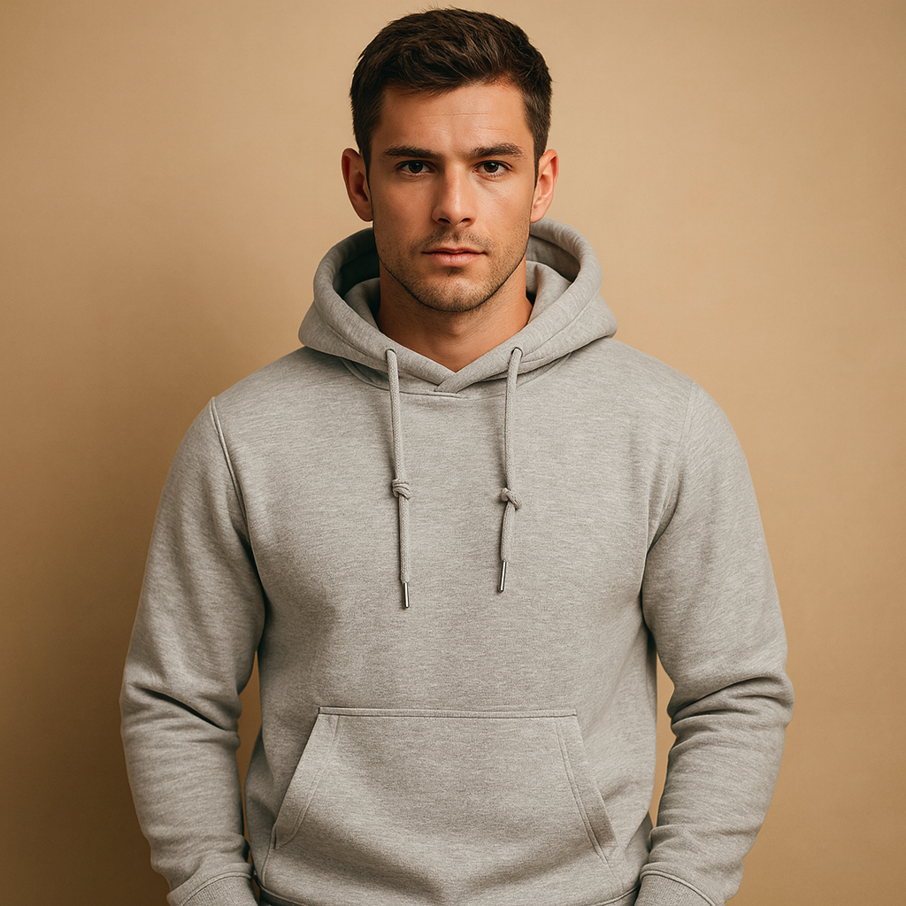 Men’s casual hoodie with adjustable hood and kangaroo pocket, comfortable, soft, and perfect for everyday wear.