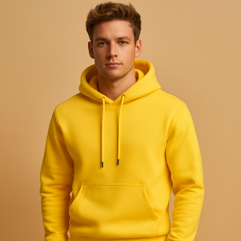 Men’s casual hoodie with adjustable hood and kangaroo pocket, comfortable, soft, and perfect for everyday wear.