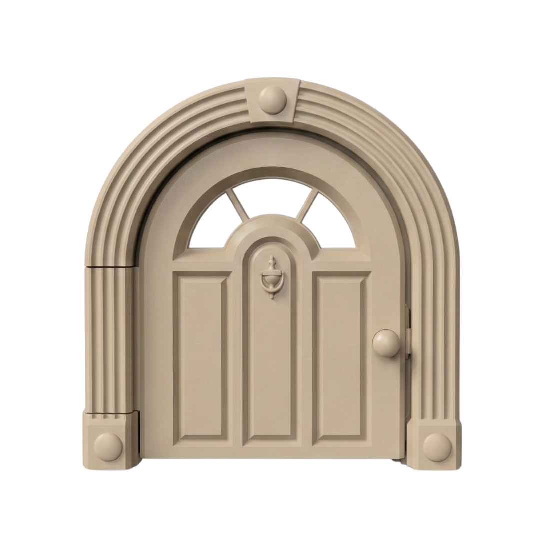 Cat Interior Door Pass-Through with Closeable No-Flap Opening