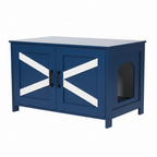 Cat Litter Box Enclosure Cabinet With Barn Door And Side Entry