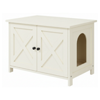 Cat Litter Box Enclosure Furniture With Removable Divider End Table