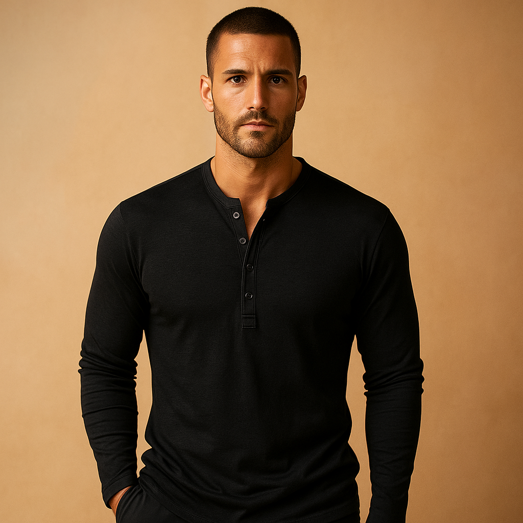 Men’s classic long sleeve shirt in multiple colors with a comfortable straight fit, perfect for casual, work, or evening wear.