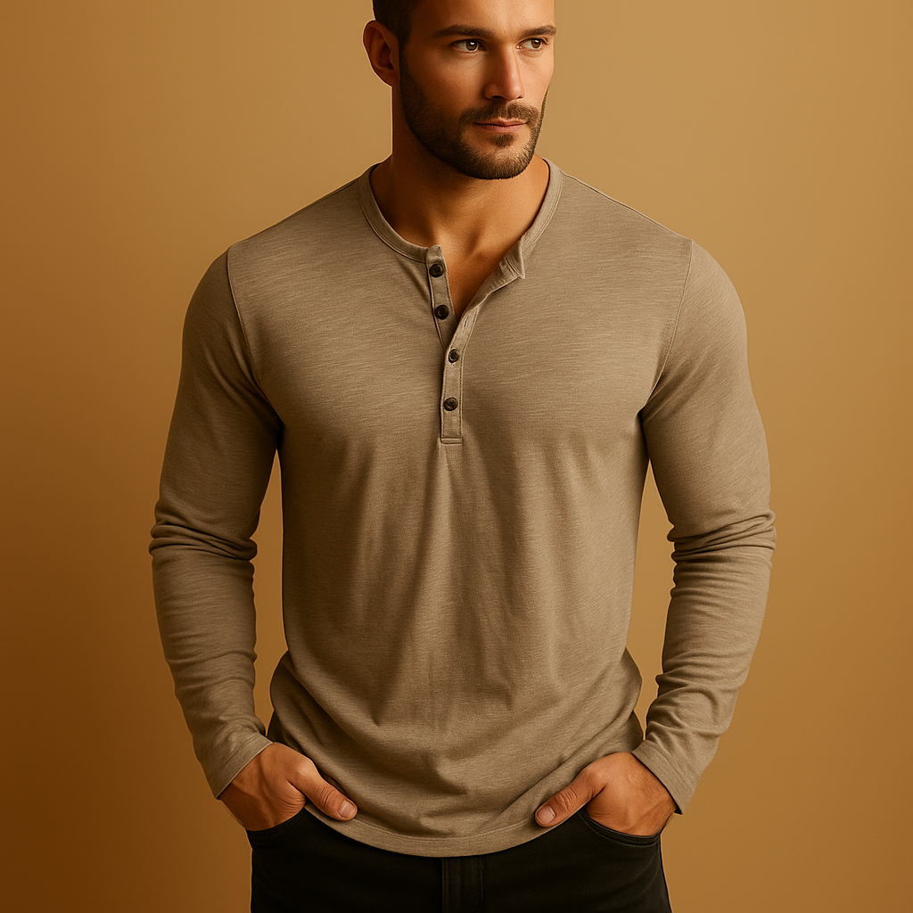 Men’s classic long sleeve shirt in multiple colors with a comfortable straight fit, perfect for casual, work, or evening wear.