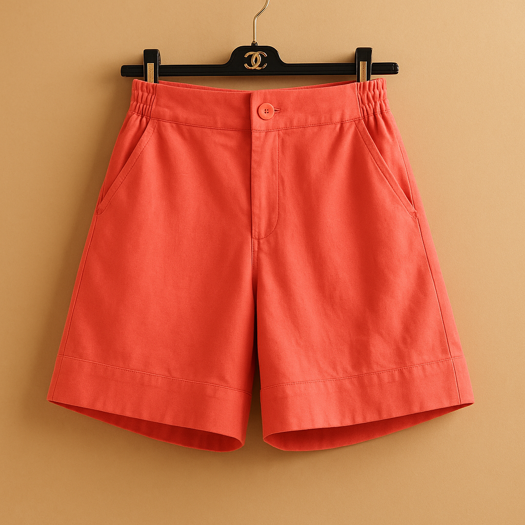 Women’s classic summer shorts Grace with breathable fabric and timeless fit, perfect for warm days, beach trips, and city strolls.