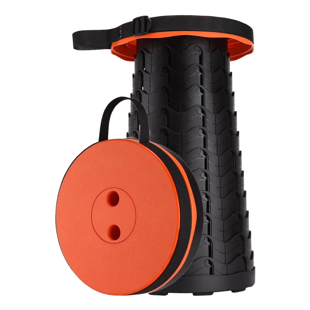 Collapsible Folding Stool with Adjustable Height for Multiple Setups