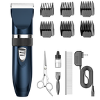 Cordless Pet Hair Clippers with Stainless Steel Blades and Guides