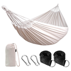 Cotton Camping Hammock with Tree Straps 660lb Capacity Portable