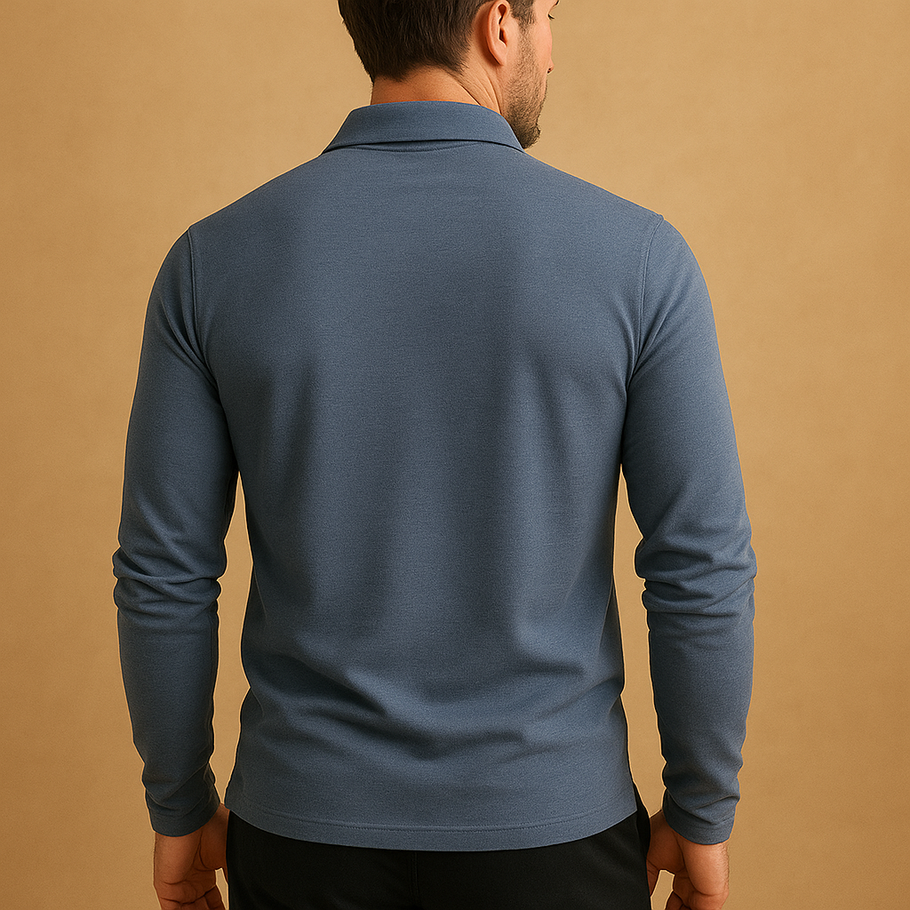 Cotton polo shirt for men with breathable fabric and classic fit, perfect for casual and semi-formal outfits.
