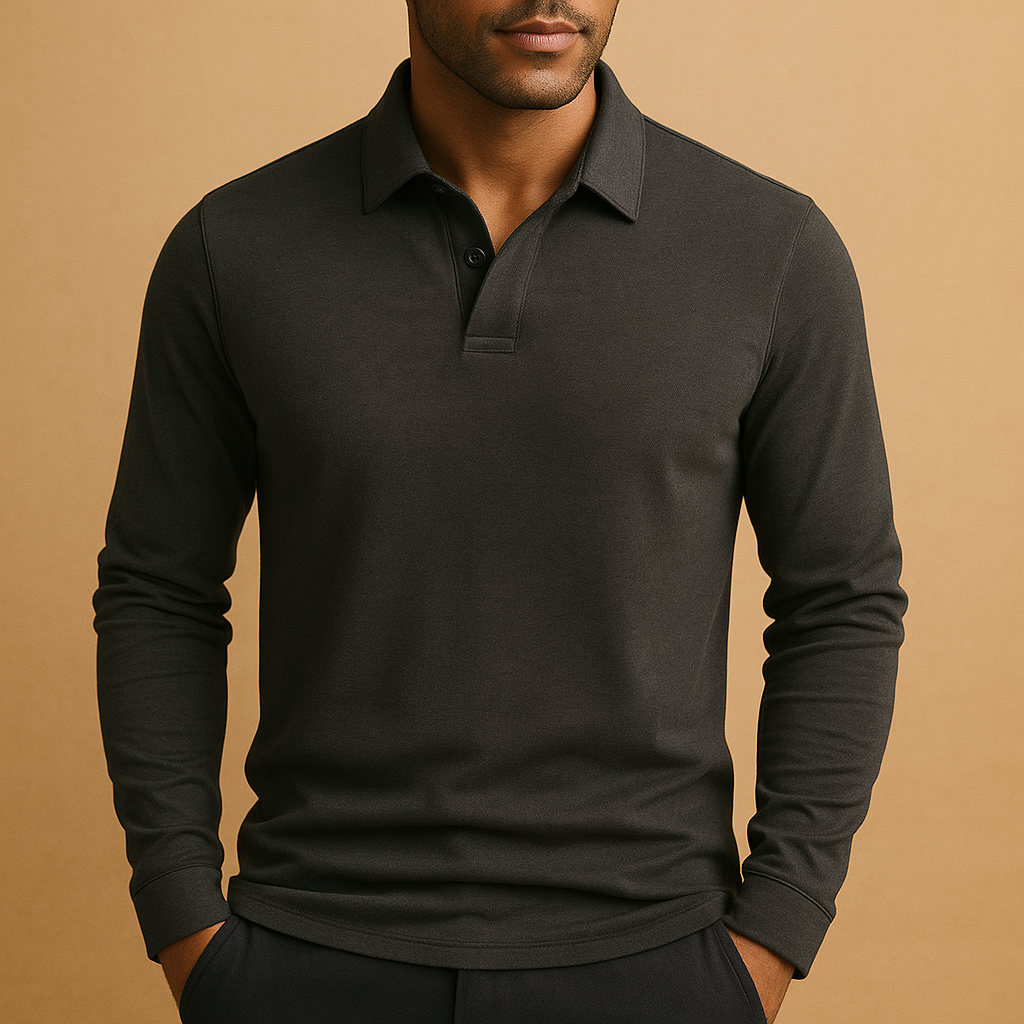 Cotton polo shirt for men with breathable fabric and classic fit, perfect for casual and semi-formal outfits.