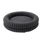Donut Shaped Pet Bed, Round with Raised Edge and Anti-Slip Base