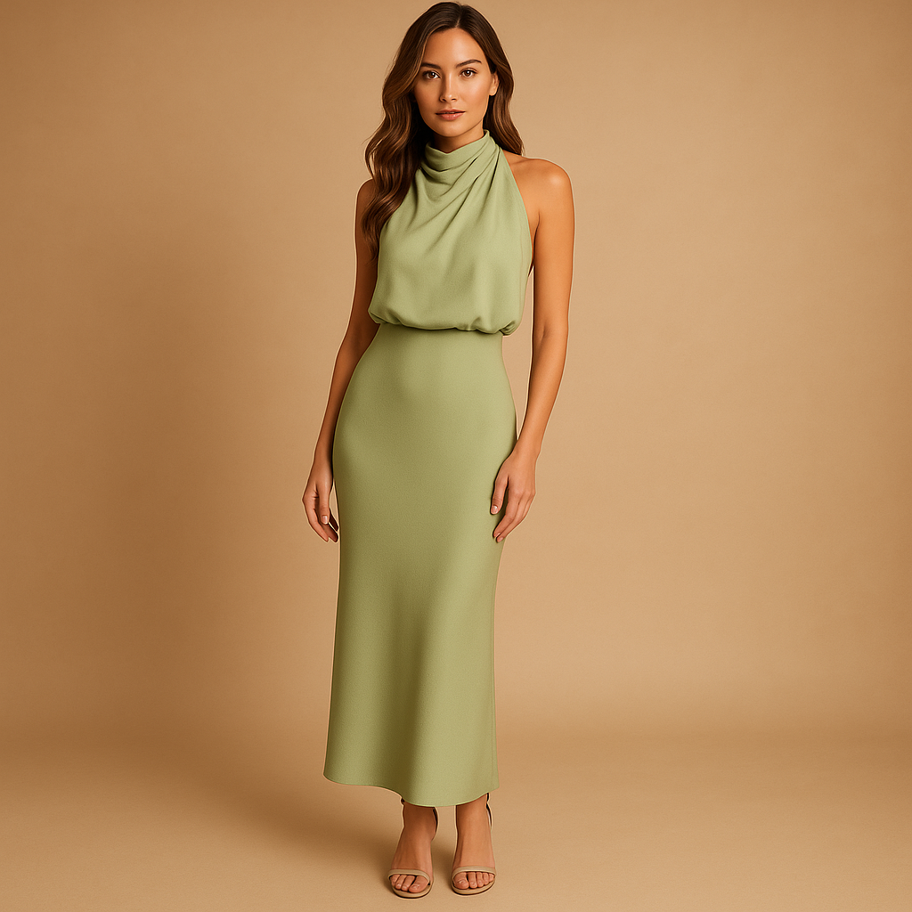 Elegant casual dress for women made from breathable fabric, perfect for spring and summer, suitable for casual wear or formal occasions.
