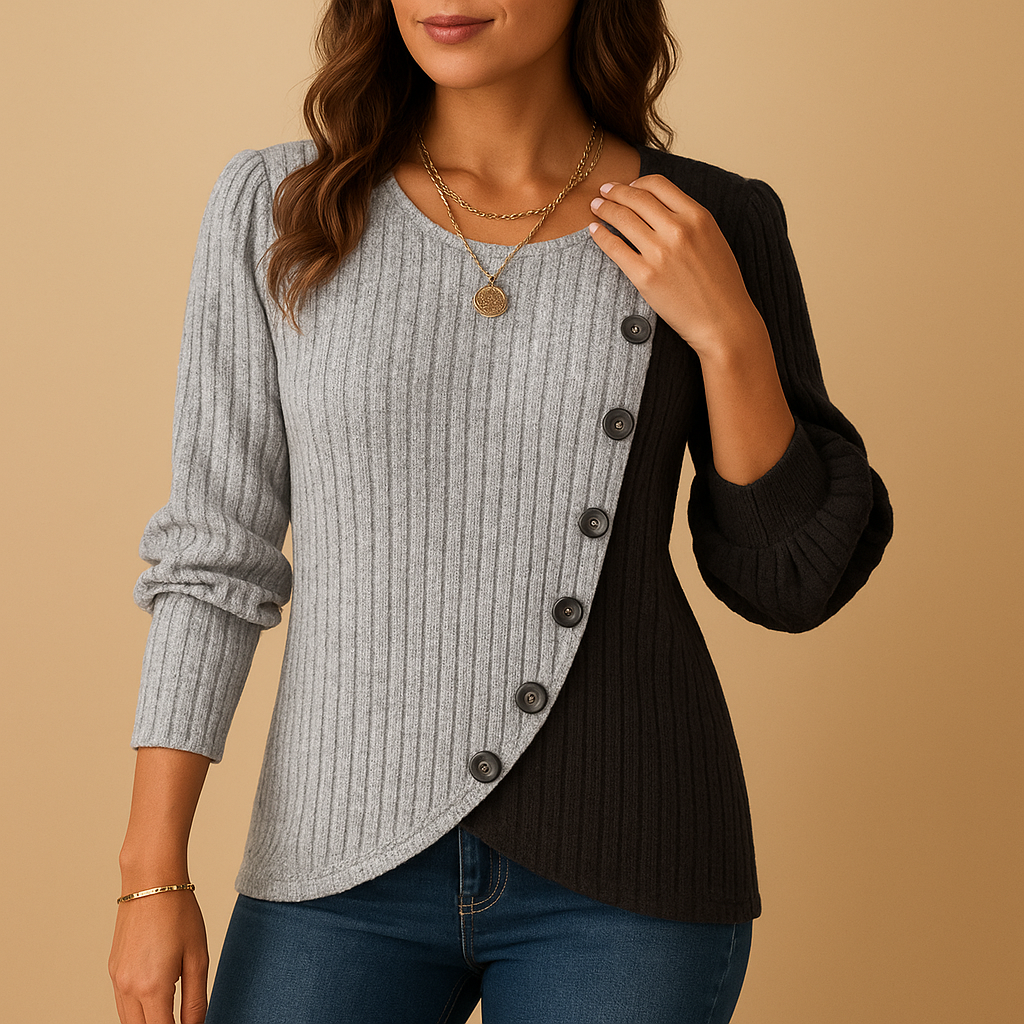 Elegant knitted sweater for women with a refined knit pattern and flattering silhouette, ideal for work, casual days, and social occasions.
