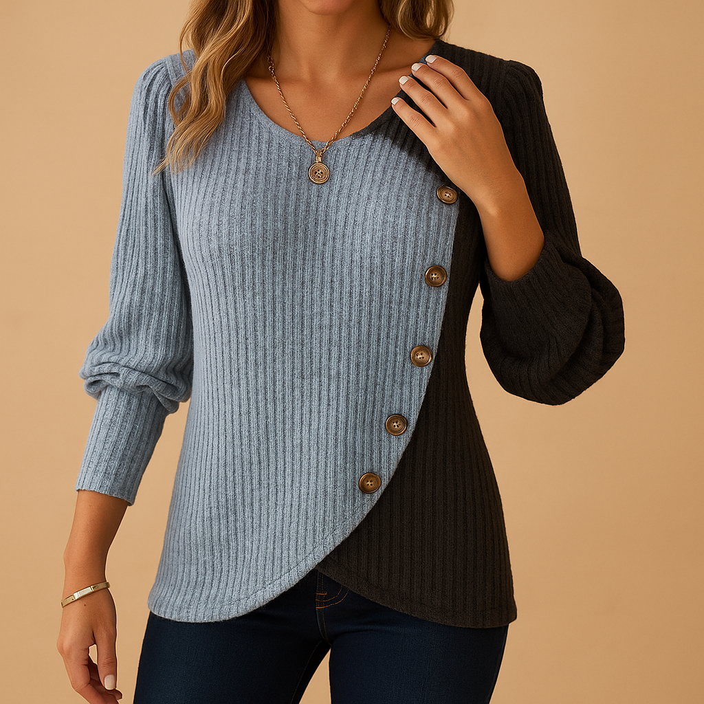 Elegant knitted sweater for women with a refined knit pattern and flattering silhouette, ideal for work, casual days, and social occasions.