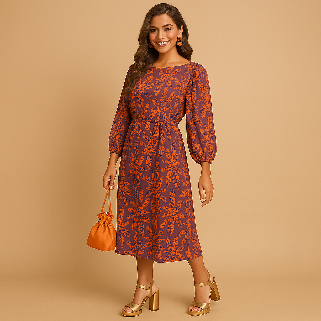 Women’s elegant timeless dress with flattering silhouette and classic design, perfect for formal events, daily wear, and all seasons.