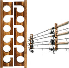 Fishing Rod Rack Wall or Ceiling Mounted Holder for Garage Storage