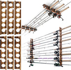 Fishing Rod Rack Wall or Ceiling Mounted Holder for Garage Storage