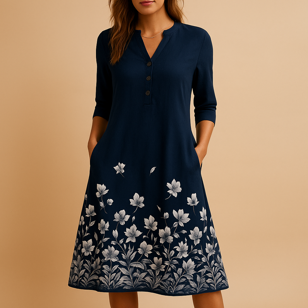 Floral summer dress for women with a lightweight, breathable fit and floral print, perfect for casual days, summer events, and parties.