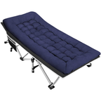 Foldable Camping Cot with 28 inches Wide Mattress and 600 lbs Capacity