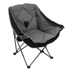 Folding Camping Chair with Cup Holder, Padded Oversized Seat