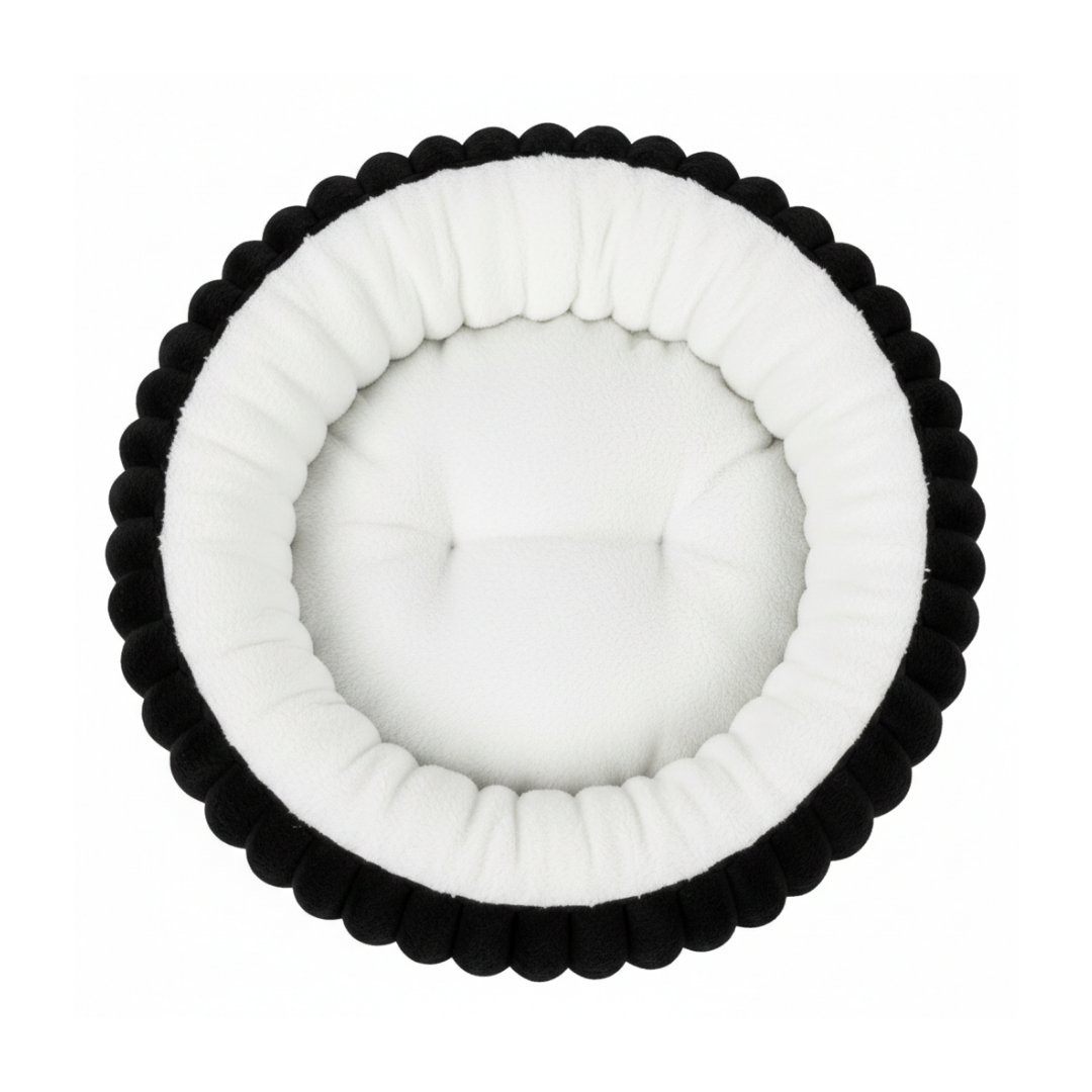 Heated Donut Pet Bed with Adjustable Temperature and Timed Warming