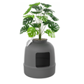 Hidden Plant Cat Litter Box Enclosure With Carbon Filter And Scoop