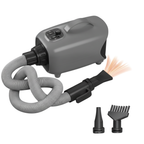 High Velocity Pet Hair Dryer with Adjustable Heat and 3 Nozzles