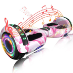 Hoverboard with Dual 250W Motors, Bluetooth, App Control, LED Lights